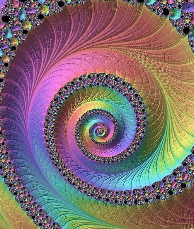 Ozdobne wzory spiralne pastelowe puzzle online