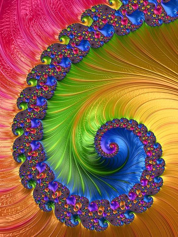 Ozdobne wzory spiralne puzzle online