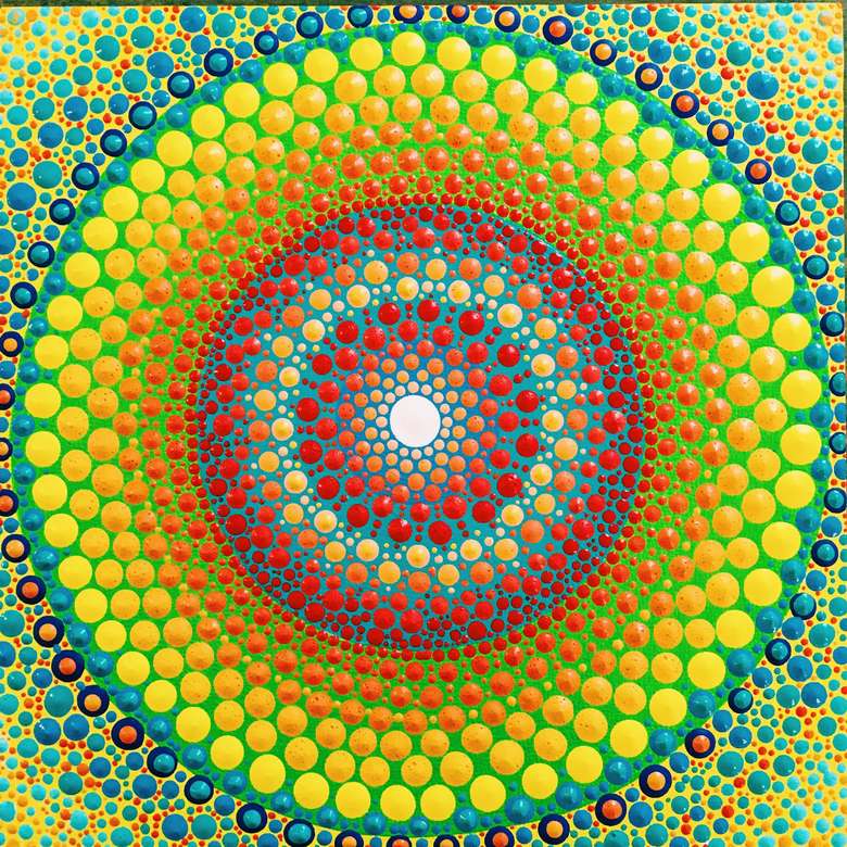 Mandala kolorowa puzzle online