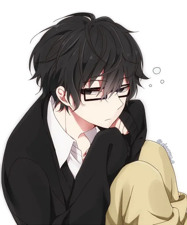 anime boy with glasses cute - Puzzle Factory