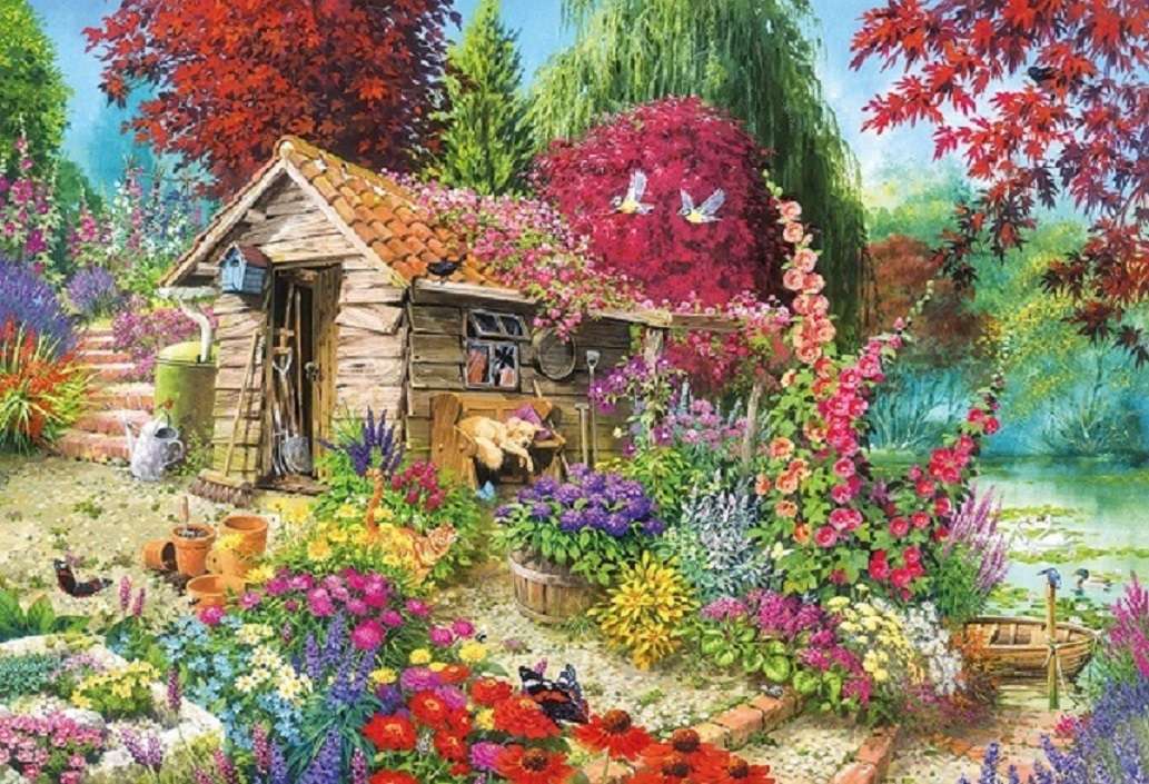 W ogrodzie. puzzle online