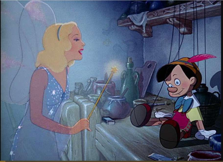 Pinokio i wróżka chrzestna puzzle online