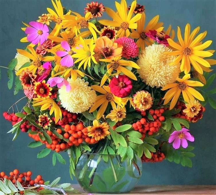 Bukiet Jesiennych Kwiatów puzzle online
