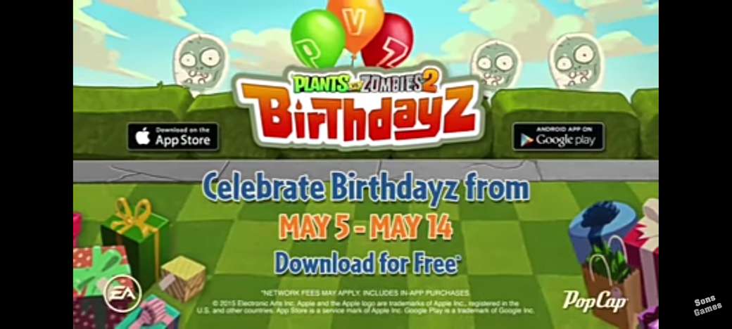 Urodziny Rośliny kontra Zombie puzzle online