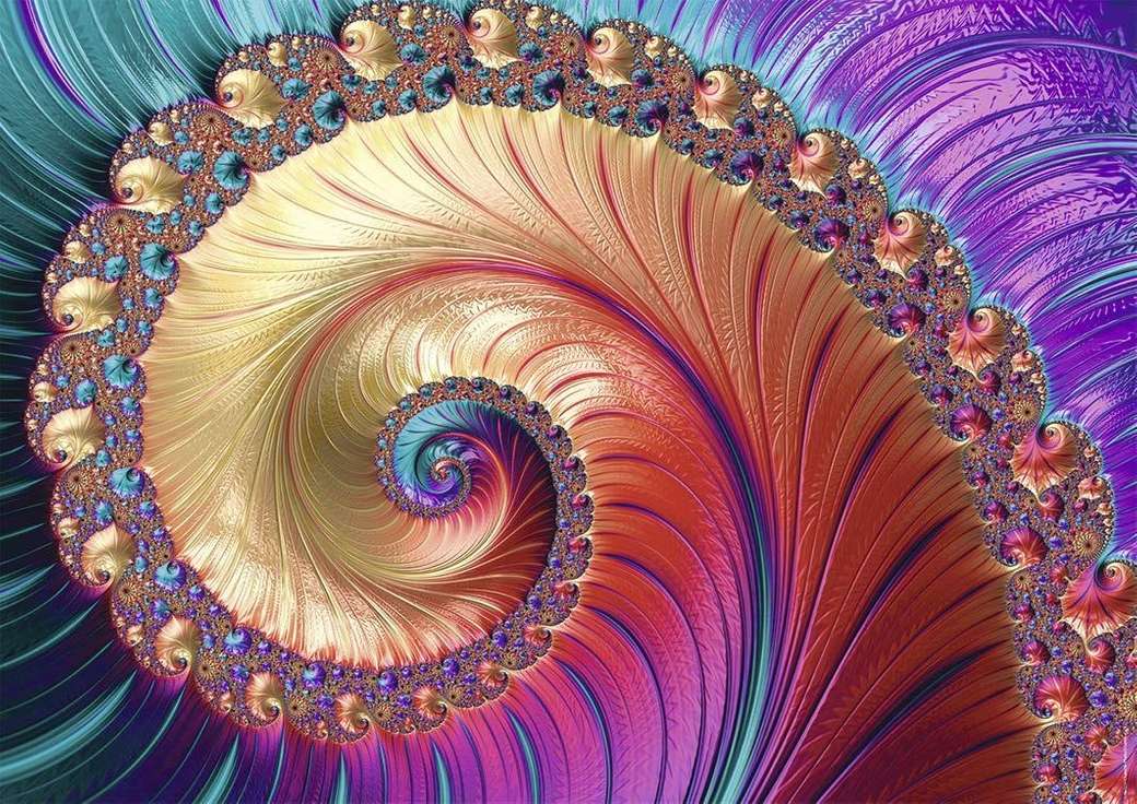 Art fractal plusieurs couleurs puzzle