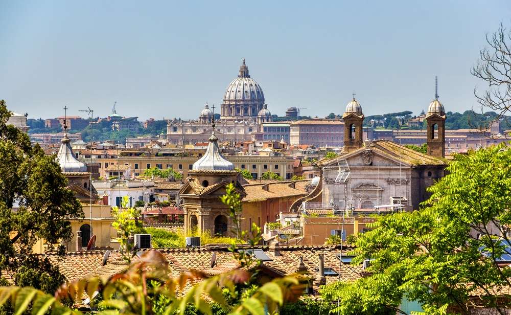 Panoramiczny widok na Rzym puzzle online