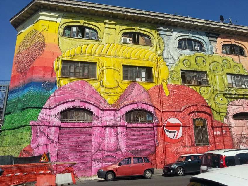 Rzym Via del Porto Fluviale Street Art puzzle online