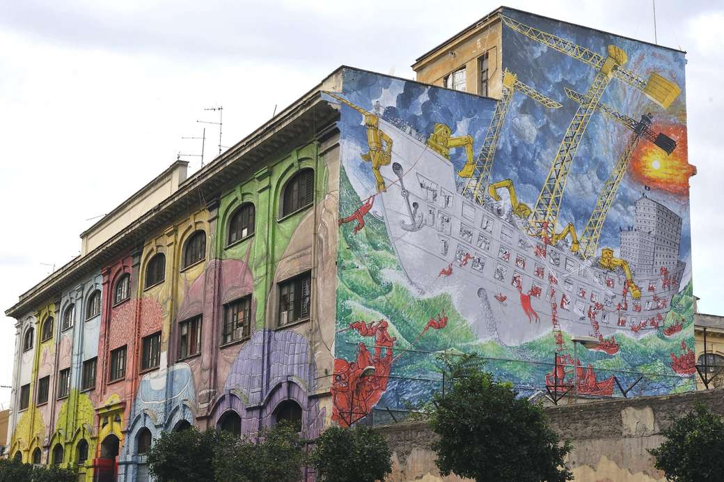 Rzym Via del Porto Fluviale Street Art puzzle online