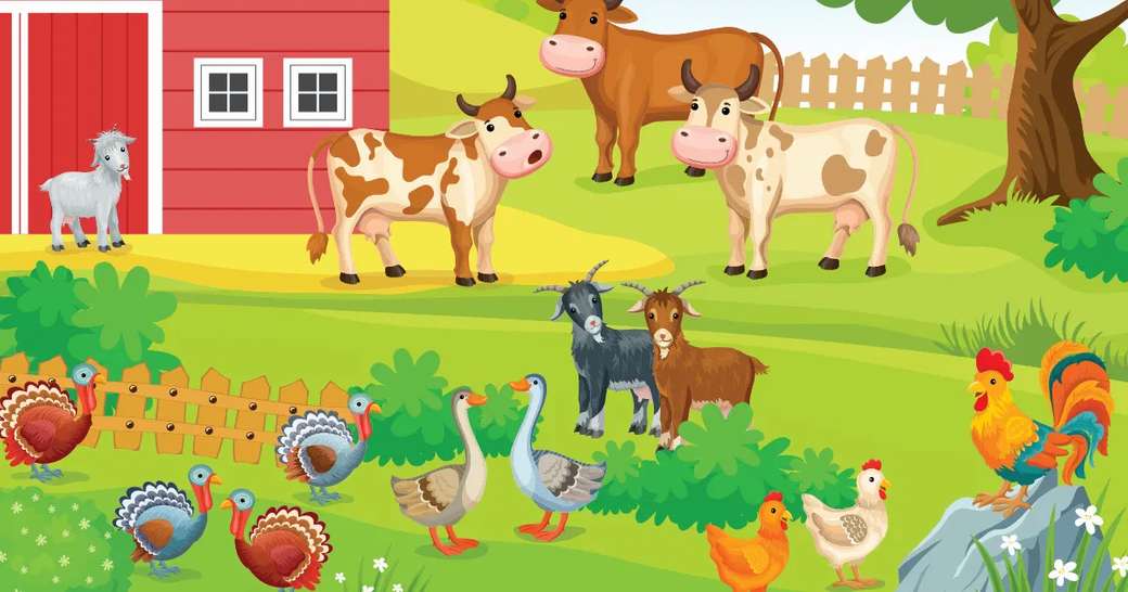 zwierzęta na wsi puzzle online