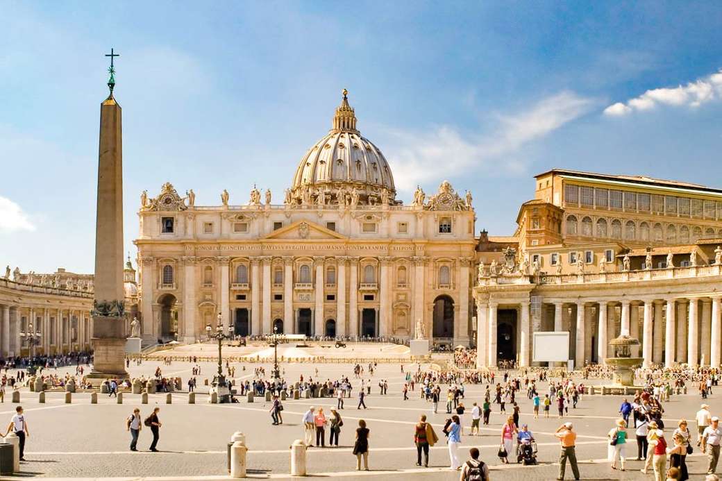 Bazylika św. Piotra z placem św. Piotra w Watykanie w Rzymie puzzle online