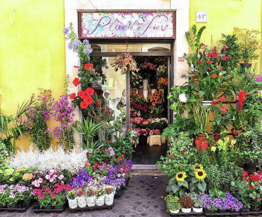 Kwiaciarnia w Rzymie puzzle online