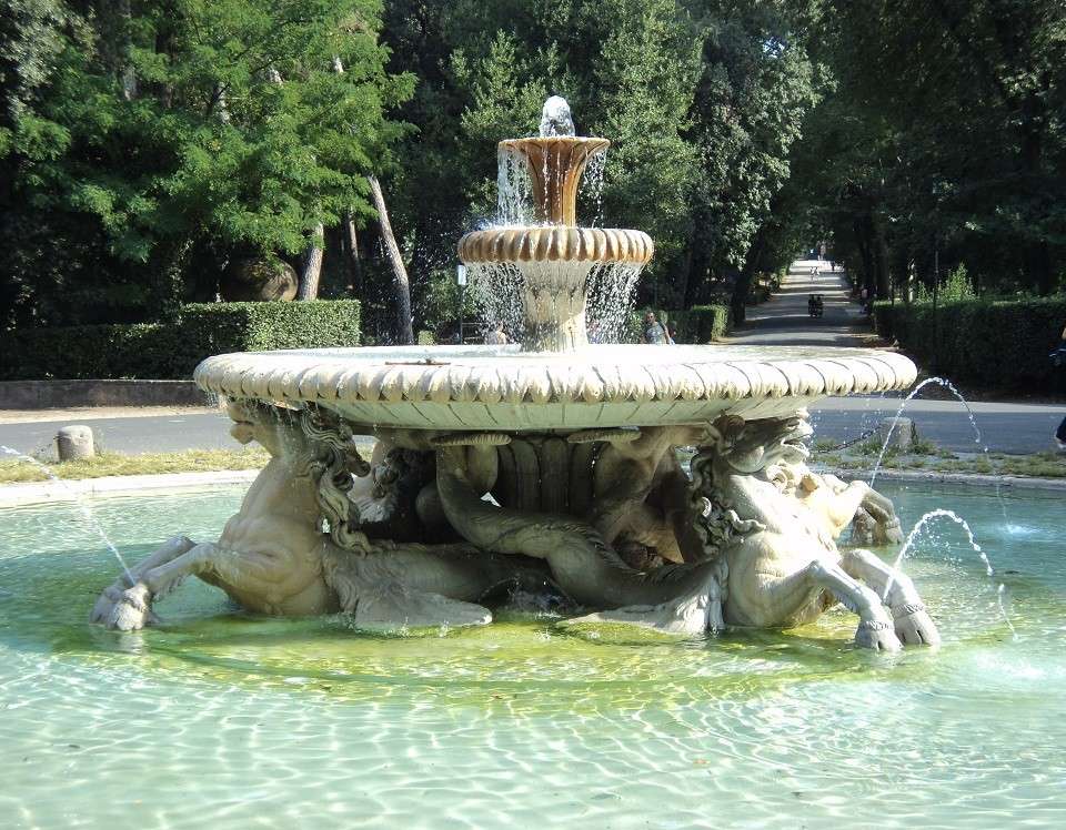 Jardín de Villa Borghese en Roma rompecabezas