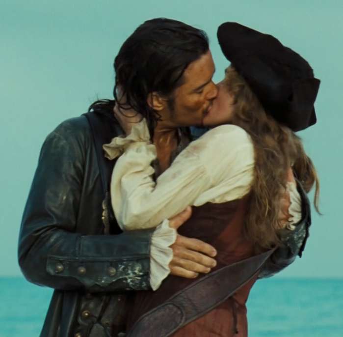 pocałunki między Elizabeth i Willem puzzle online