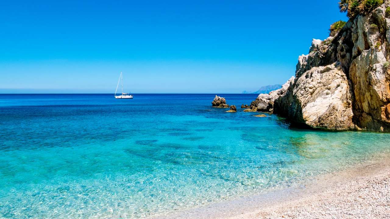 Wybrzeże w Zingaro na Sycylii puzzle online