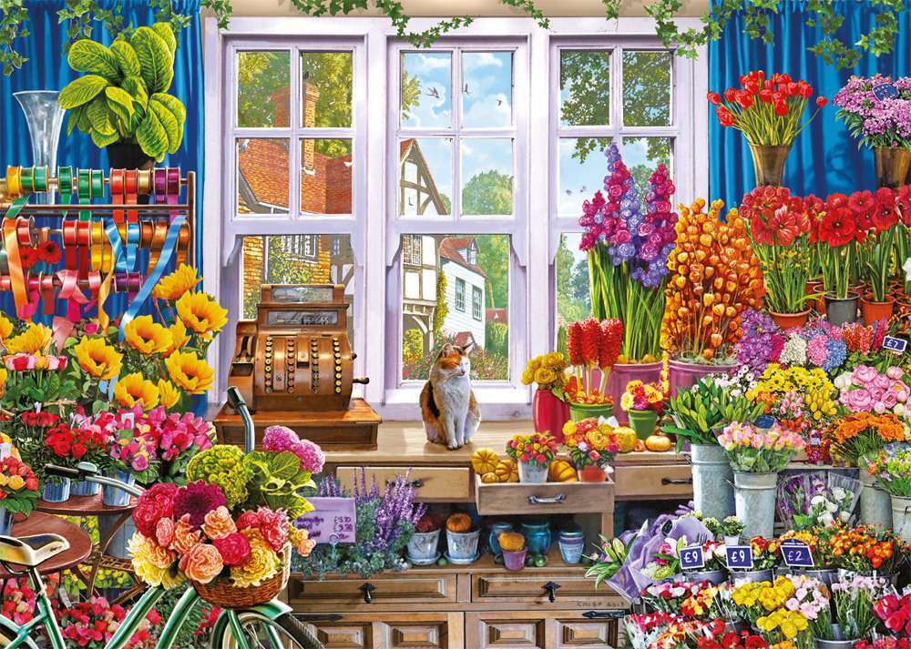 obraz- kwiaciarnia puzzle online