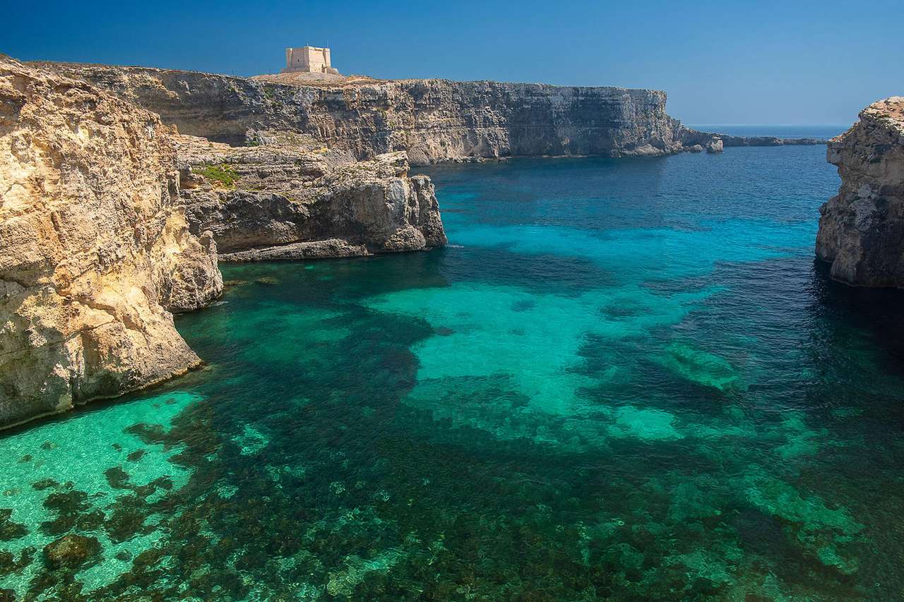 Nadmorski krajobraz klify Malta puzzle online