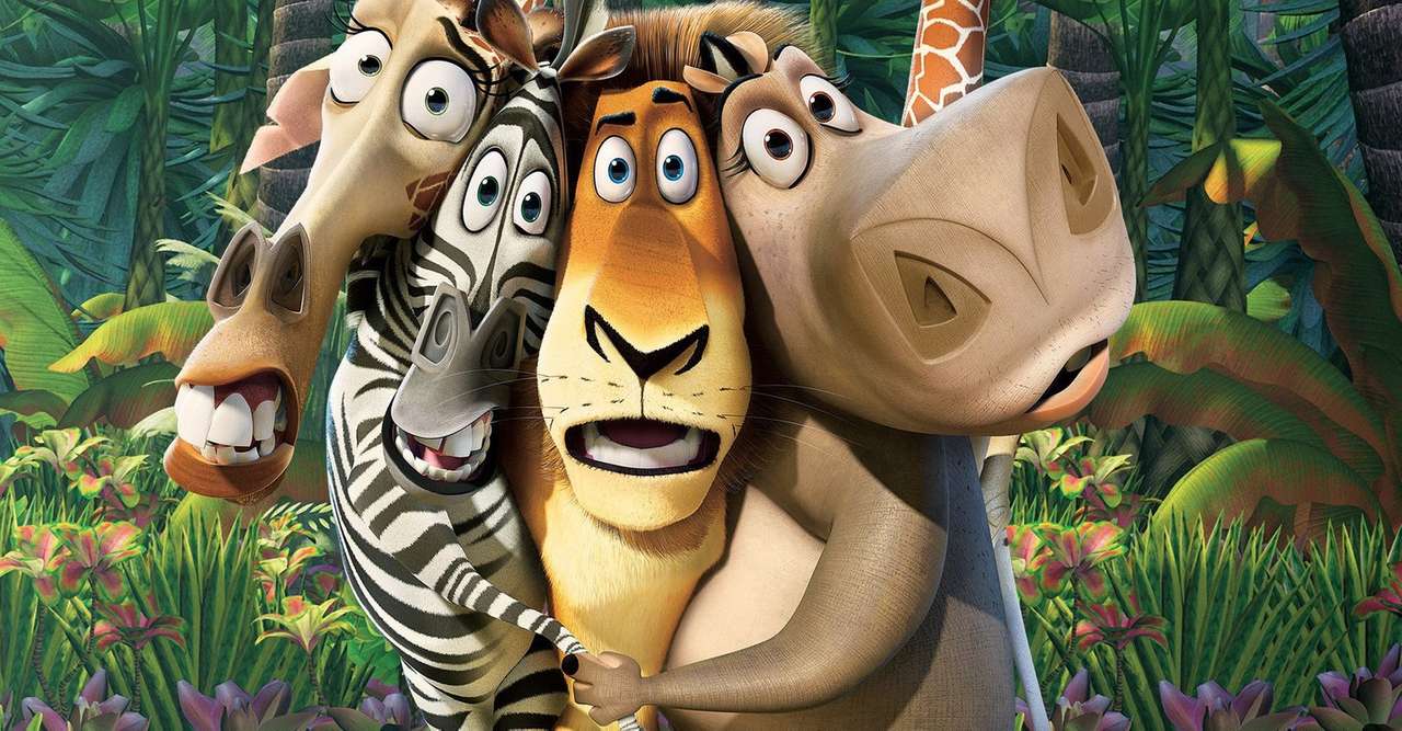 zwierzęta z filmu Madagaskar puzzle online