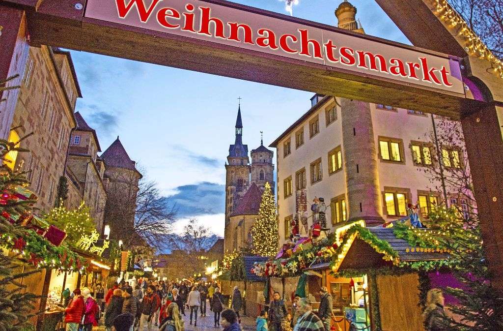 Vánoční trh ve Stuttgartu skládačka