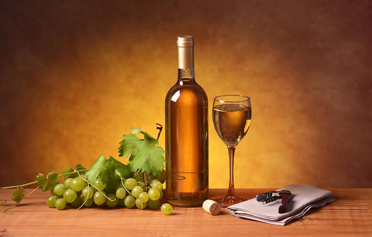 Wino i winogrona puzzle online