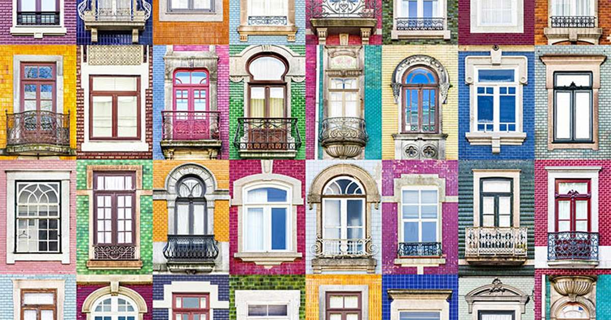 kolorowy dom w portugalii puzzle online