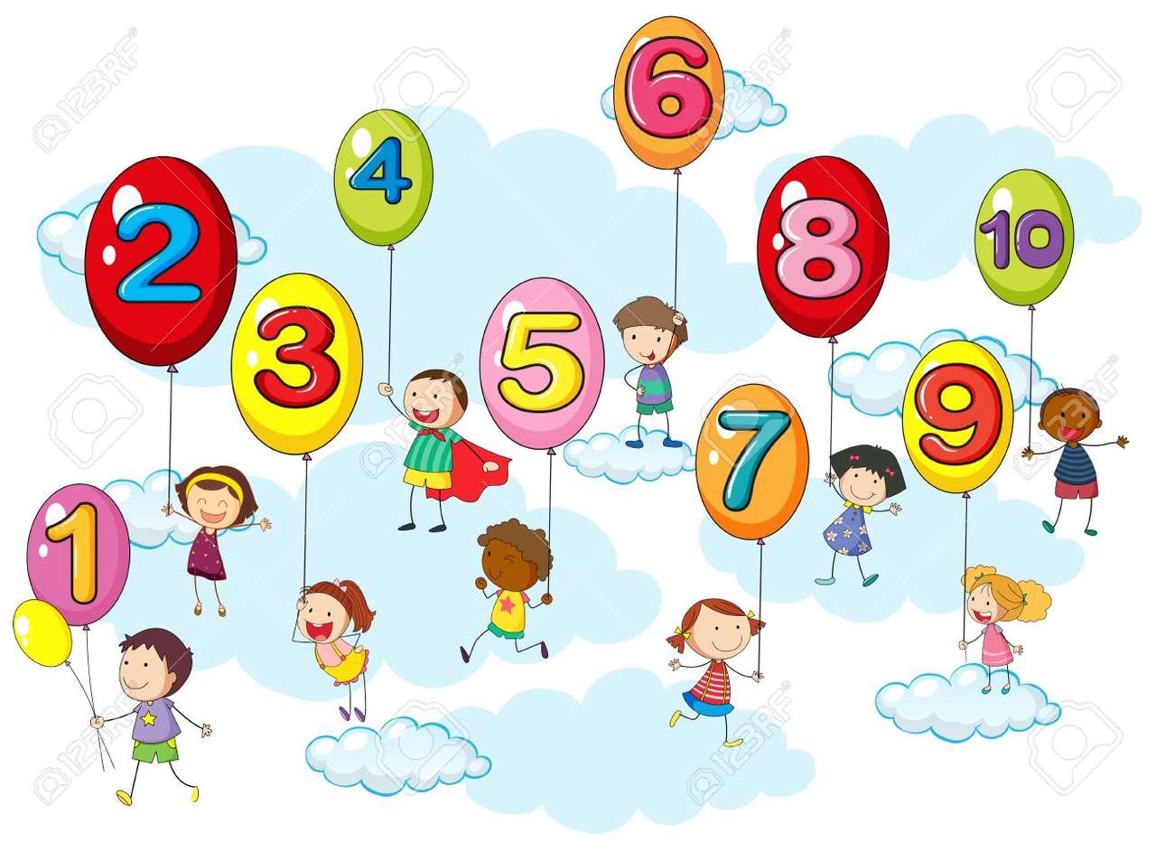Numery balonów puzzle online