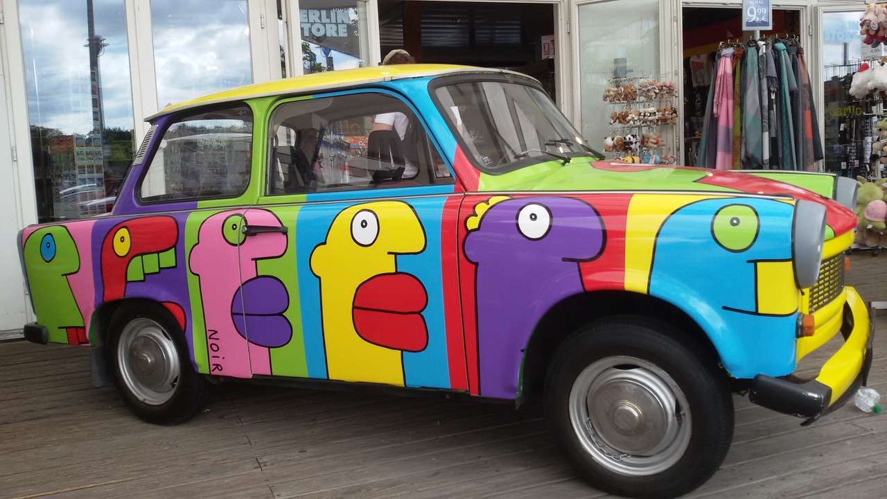 colored Trabi jigsaw puzzle