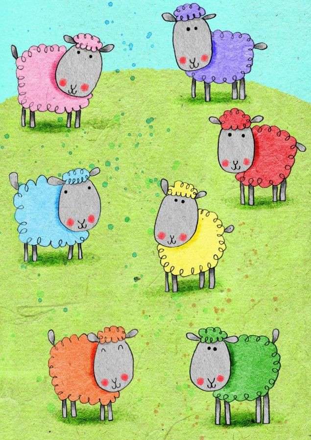 Kolorowe owce puzzle online