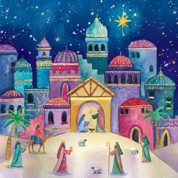 Boże Narodzenie obraz narodzin Jezusa puzzle online