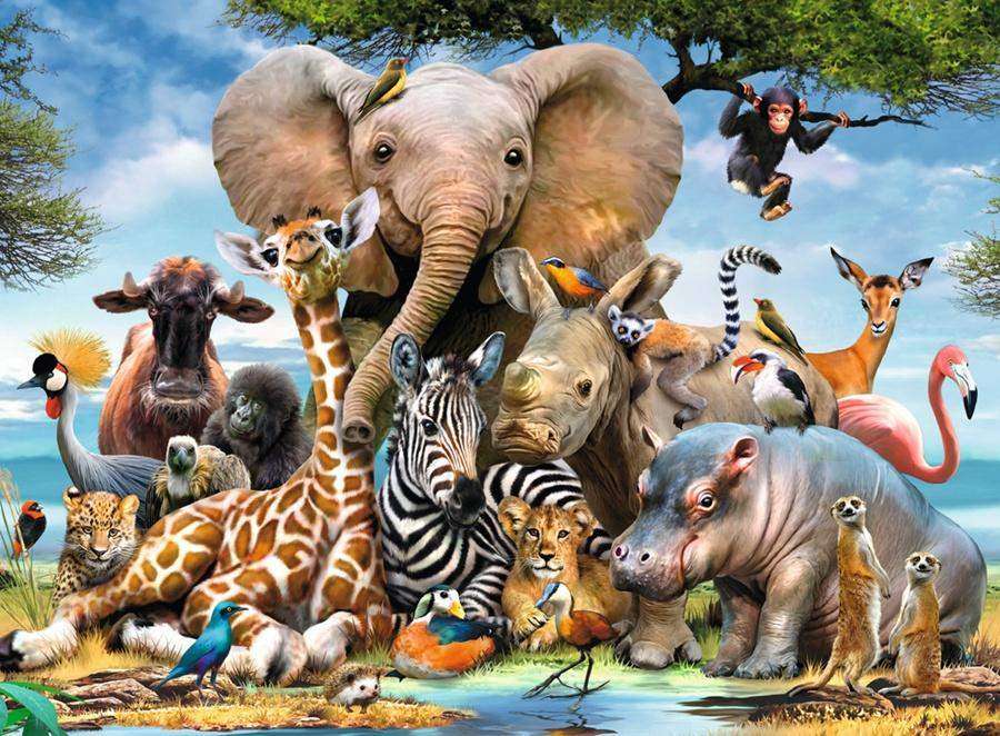 zwierzęta afryki puzzle online