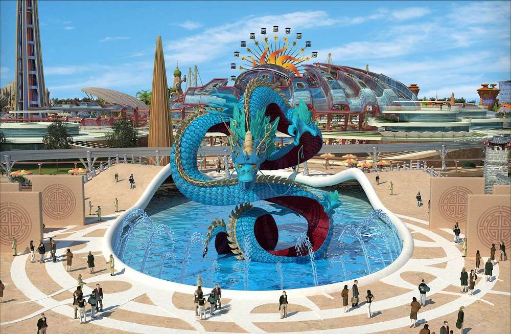 park rozrywki Fairytale World w Chinach. puzzle online