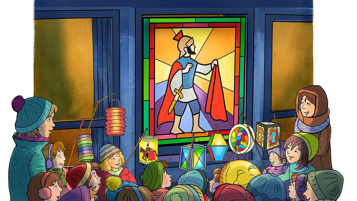 Parada dzieci Saint Martin z latarniami puzzle online
