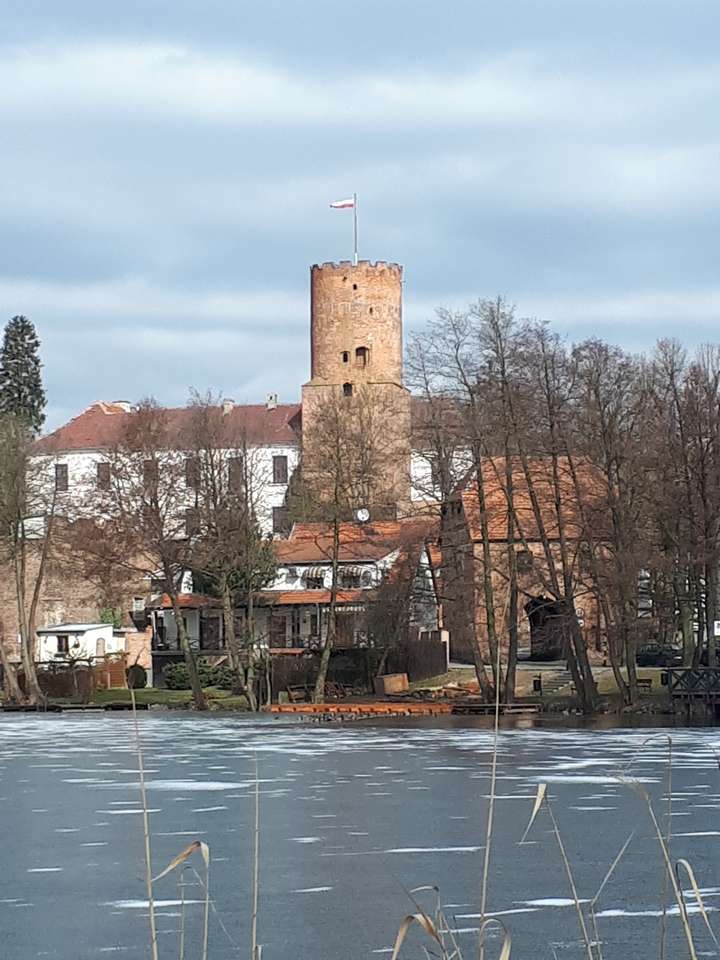 Łagów slott på vintern pussel