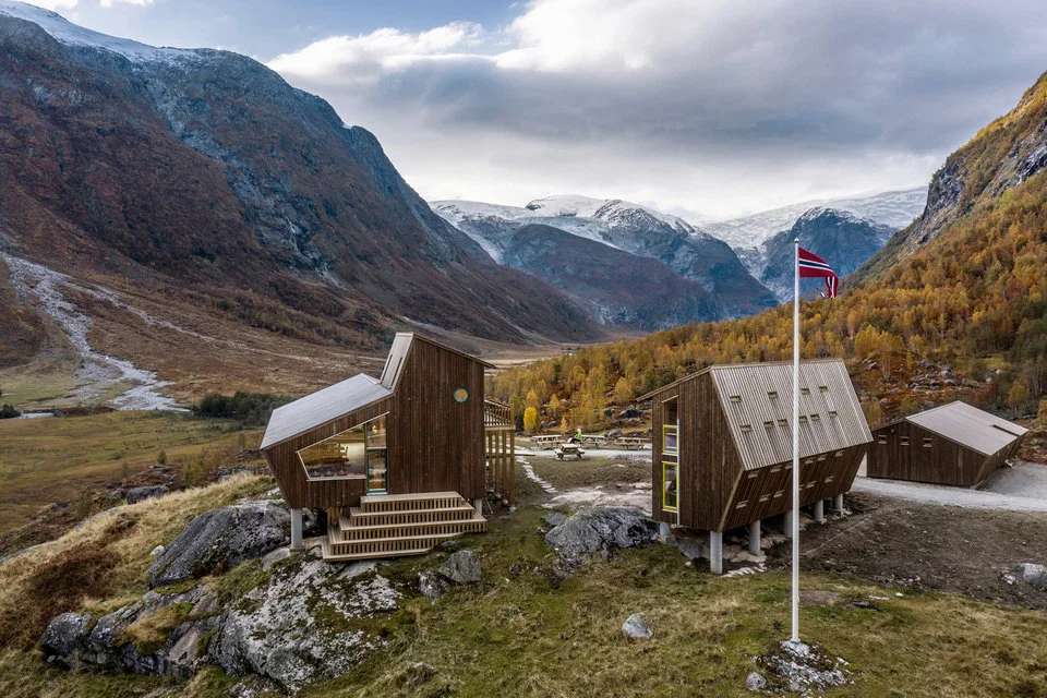 domki w górach - skandynawia puzzle online