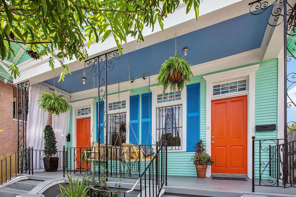 Kolorowe domy w Nowym Orleanie puzzle online