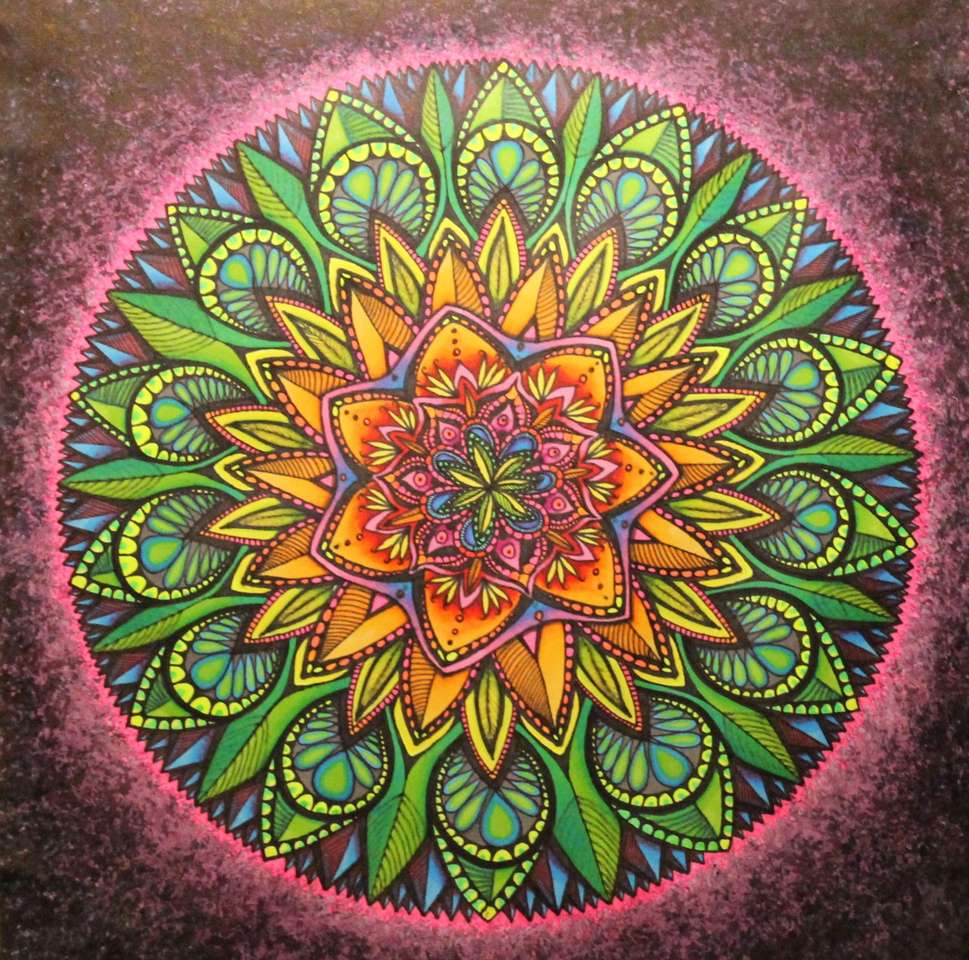Mandala w wielu kolorach puzzle online