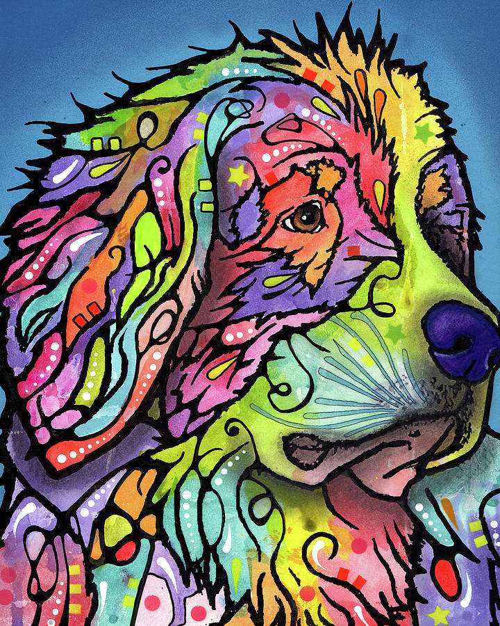 Malowanie kolorowego psa puzzle online