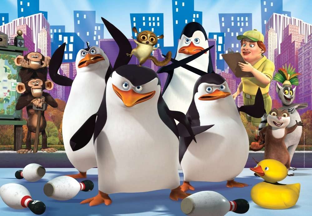 pingwiny z madagastaru puzzle online
