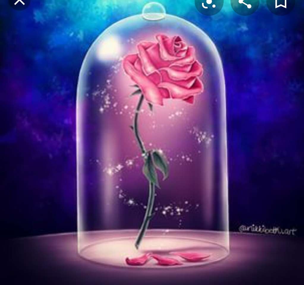 Zaczarowana Róża w Pięknej i Bestii puzzle online