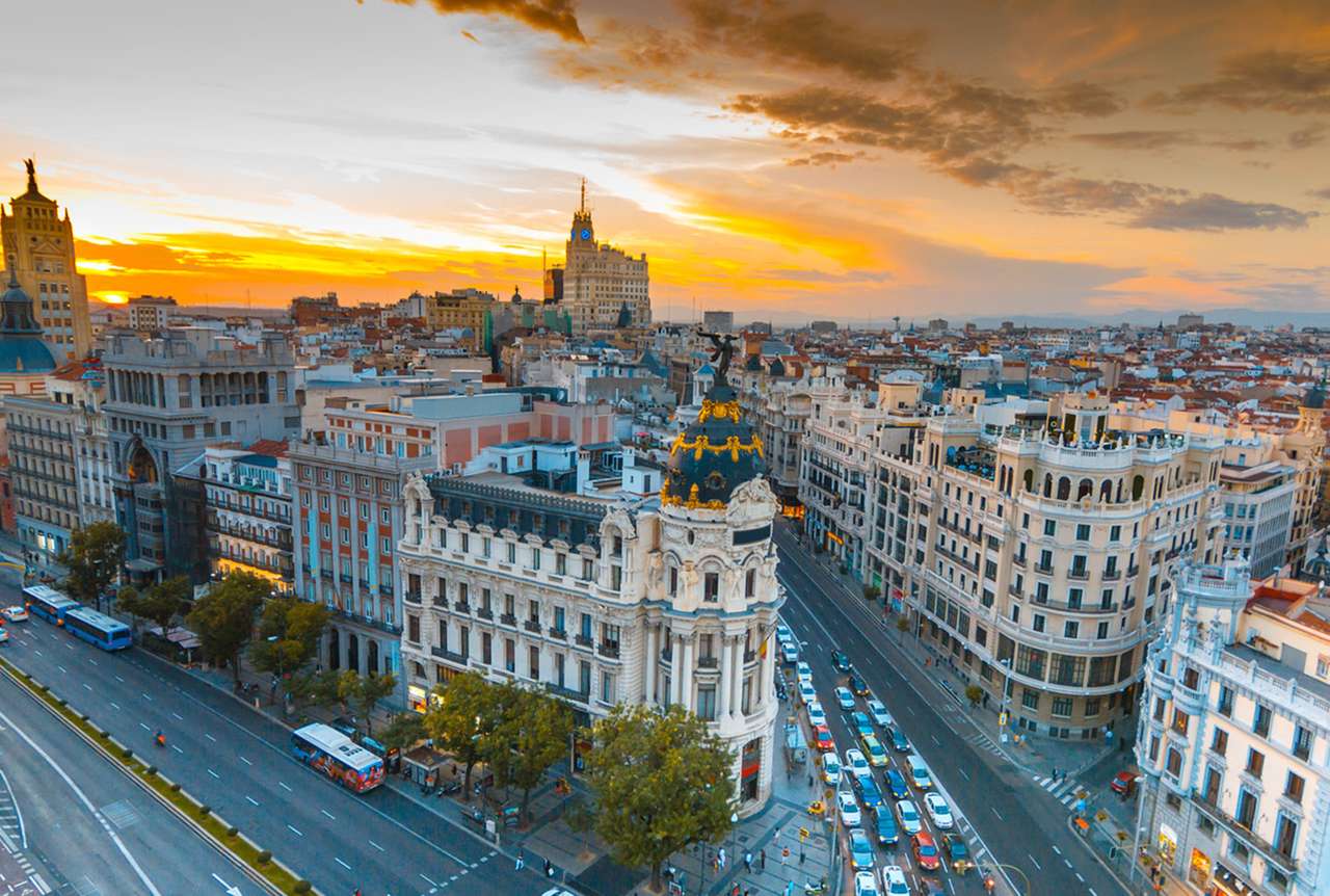 Widok na centrum Madrytu puzzle online