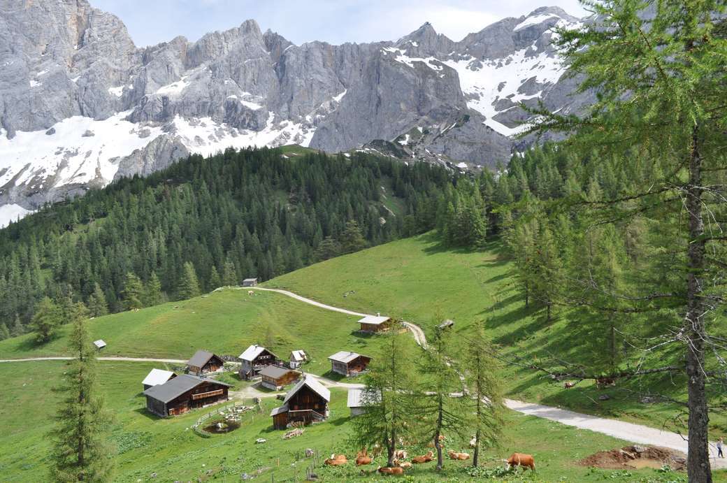 alpejska wioska puzzle online