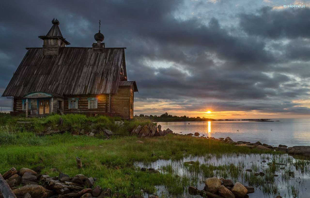 ukraina- zachód słońca nad morzem puzzle online