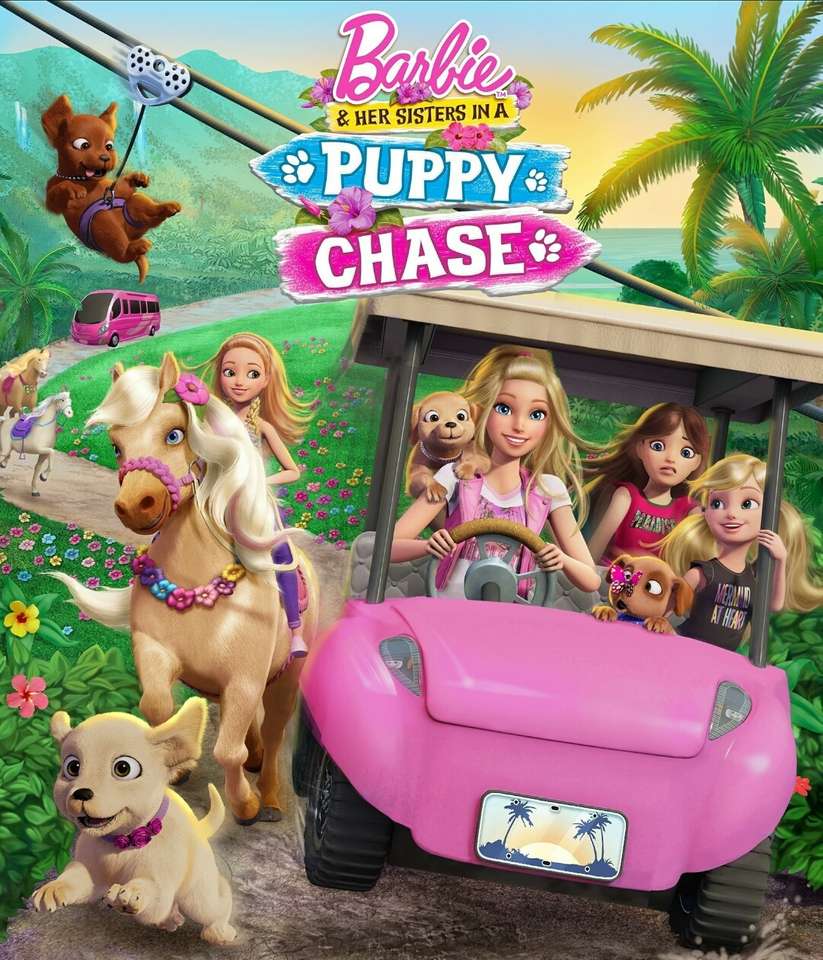 Barbie i jej siostry w wyścigu Puppy Chase puzzle online