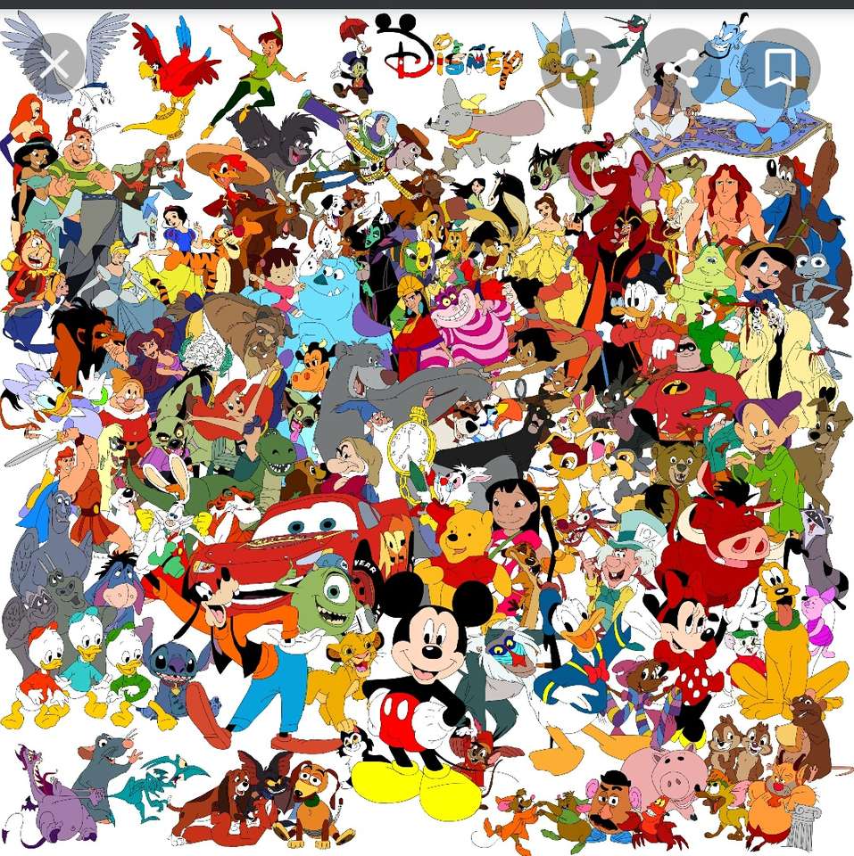 Postacie Disneya puzzle online