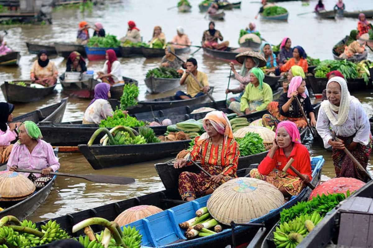 Pływający rynek-banjarmasin-INDONEZJA puzzle online