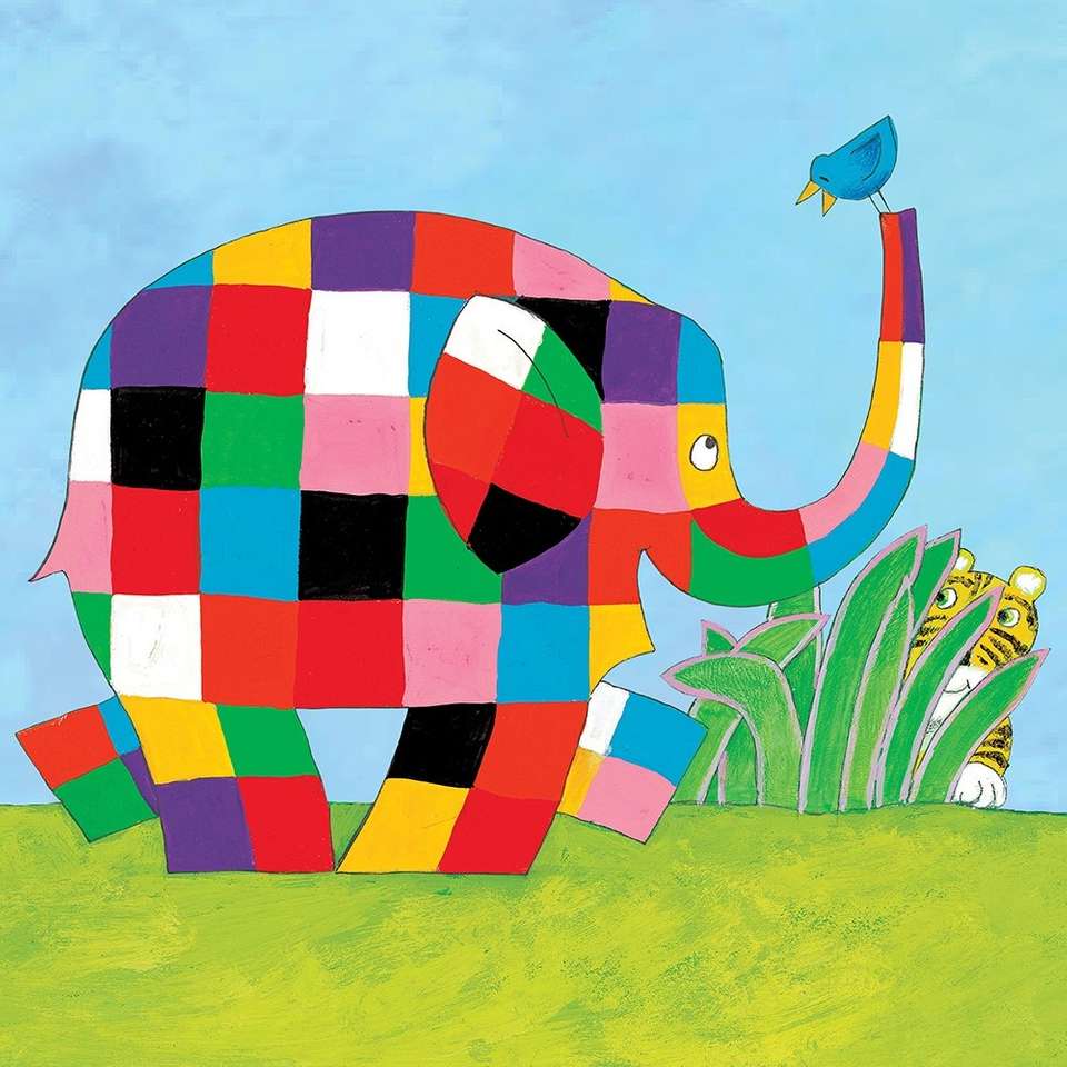 Elmer the Pied Elephant puzzle online