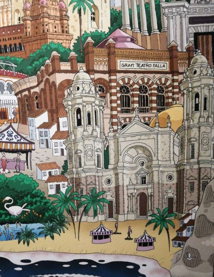 Miasto kolażu Malaga w Hiszpanii puzzle online