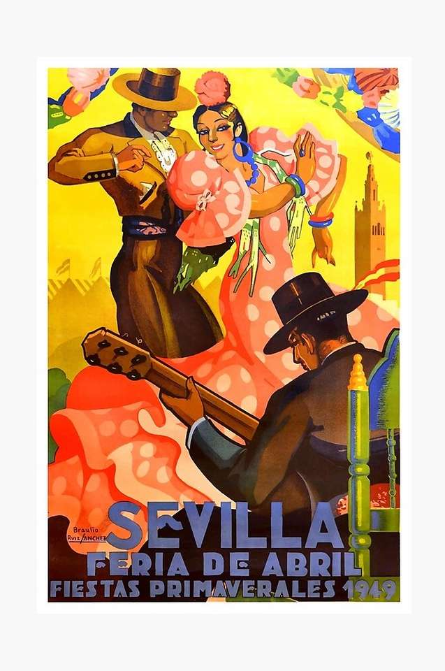 Plakat flamenco w Sewilli puzzle online