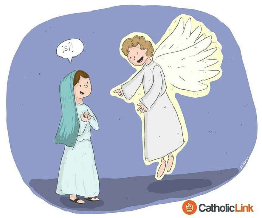 Maria i anioł gabriel puzzle online