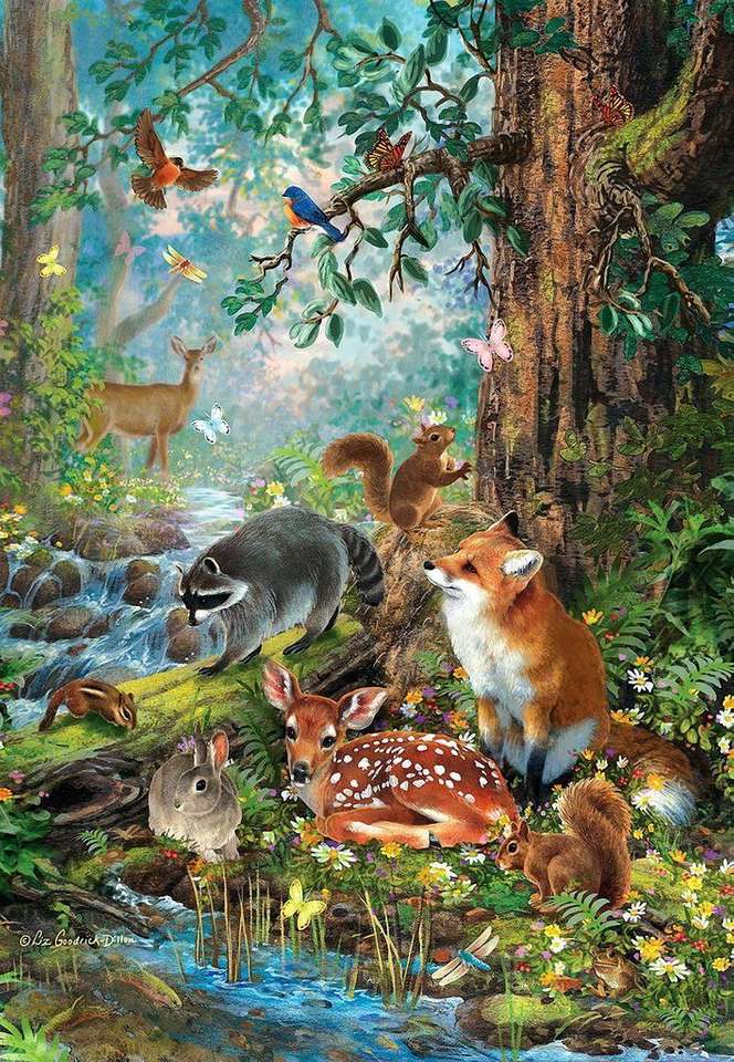 zwierzęta w lesie puzzle online