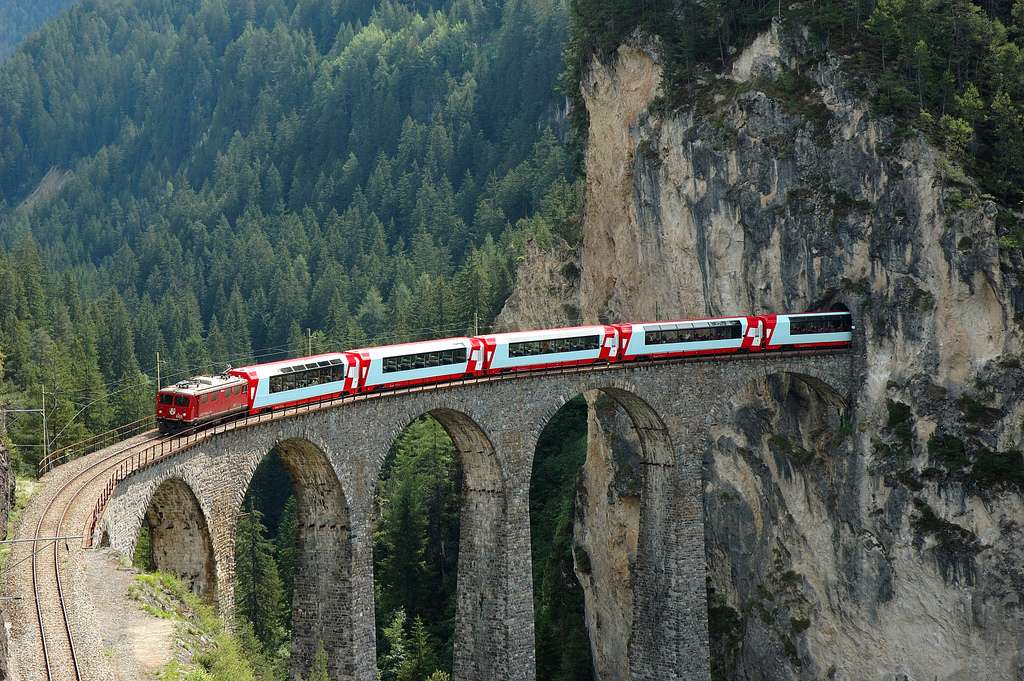 przez Alpy - Bernina Express puzzle online